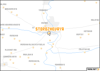 map of Storozhevaya