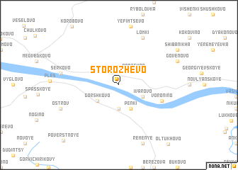 map of Storozhevo