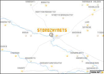 map of Storozhynetsʼ