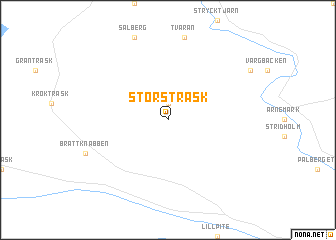 map of Storsträsk