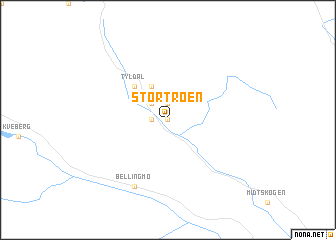 map of Stortrøen