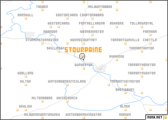 map of Stourpaine