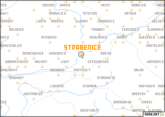 map of Strabenice