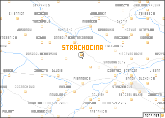 map of Strachocina