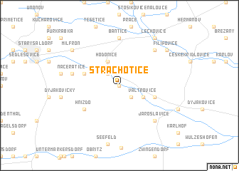 map of Strachotice