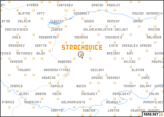 map of Strachovice