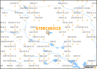 map of Strachovice