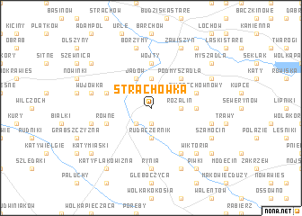 map of Strachówka