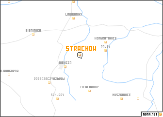 map of Strachów