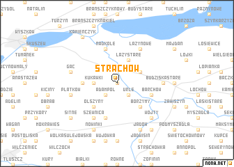 map of Strachów