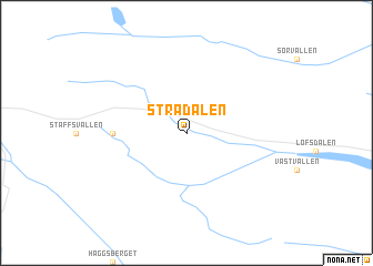 map of Strådalen