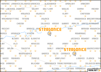 map of Stradonice