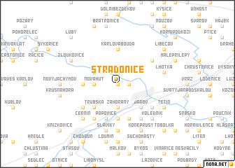 map of Stradonice