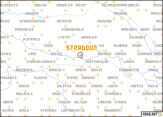 map of Stradouň