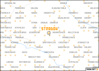 map of Stradów