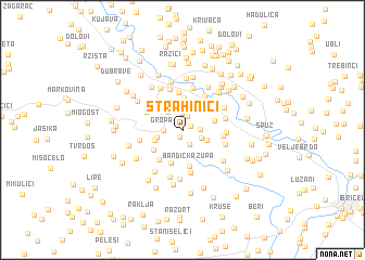 map of Strahinići