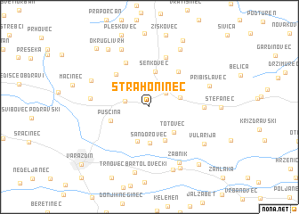 map of Strahoninec