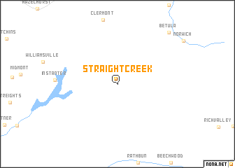 map of Straight Creek