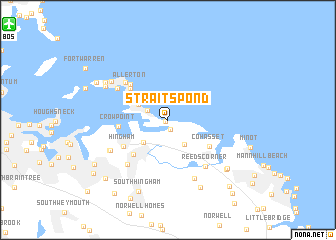 map of Straits Pond