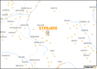 map of Strajane