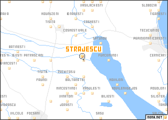 map of Străjescu