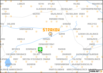 map of Straków