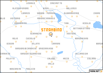 map of Strambino