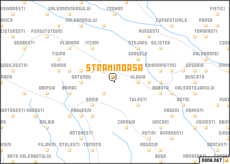 map of Străminoasa