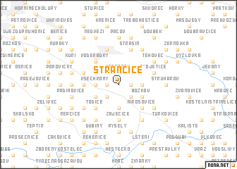 map of Strančice