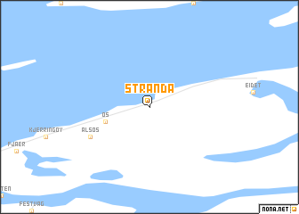 map of Strandå