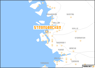 map of Strandbacken