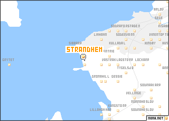 map of Strandhem