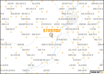 map of Stránov