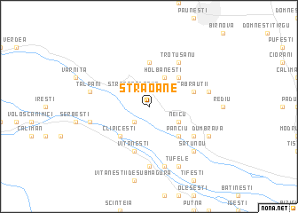 map of Străoane