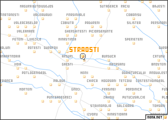 map of Străoşti