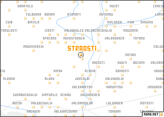 map of Străoşti