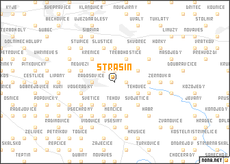 map of Strašín