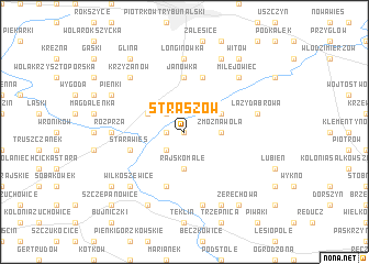 map of Straszów