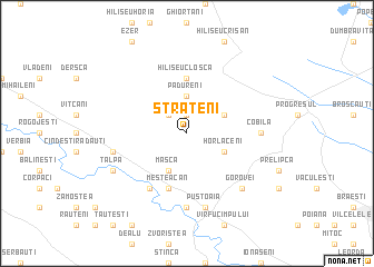 map of Străteni