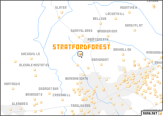 map of Stratford Forest