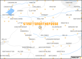 map of Stratton on the Fosse