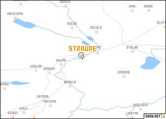 map of Straupe