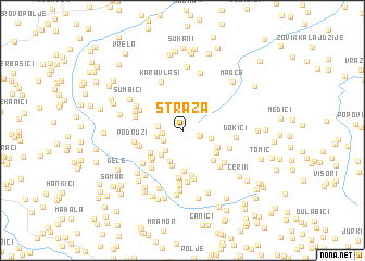 map of Straža