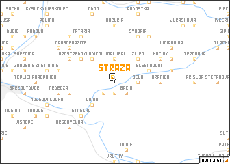 map of Stráža