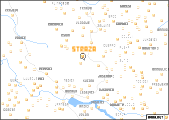 map of Straža