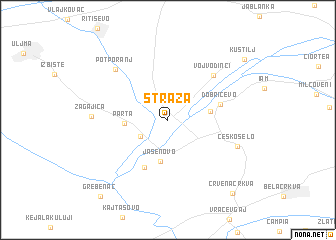 map of Straža