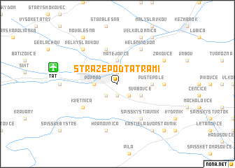 map of Stráže pod Tatrami