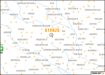 map of Straže