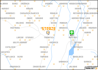 map of Stráže