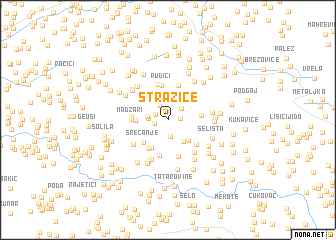 map of Stražice